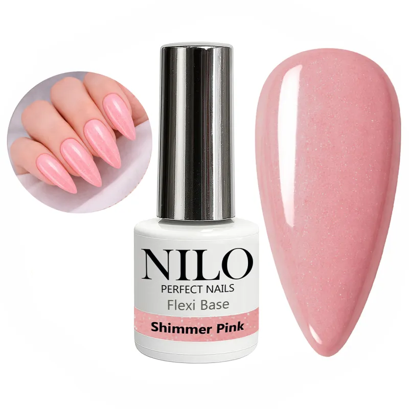 Elastyczna Baza Hybrydowa NILO Flexi Base – Shimmer Pink